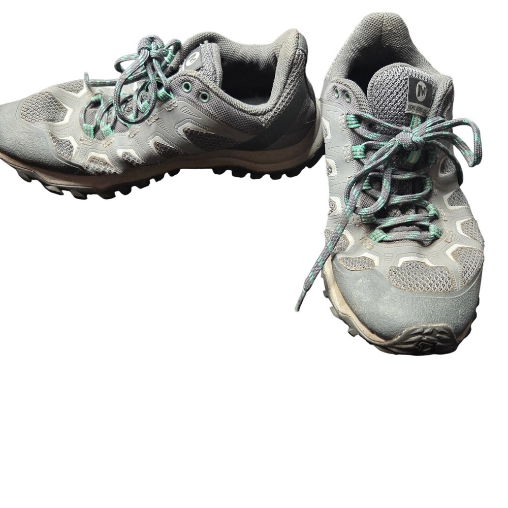 Merrell Fiery Gore-Tex Womens 7.5 Trail Running Shoes Monument Grey Teal J99652